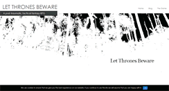 Desktop Screenshot of letthronesbeware.com